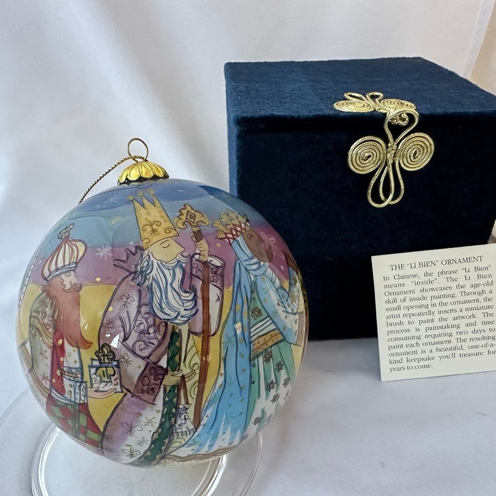 2004 Collectible Li Bien Three Wise Men / Kings Christmas Ornament / Gift Box